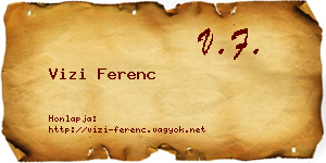 Vizi Ferenc névjegykártya